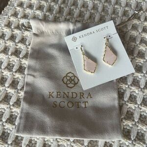 Kendra Scott Blush Pink Alex Drop Rose Quartz Earrings